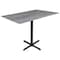 Holland Bar Stool Co 42 Tall OD211 Black Table Base w30x30 foot and 32x48 Greystone Top, IndoorOutdoor OD211-3042BWODS3248GryStn - alternate 1